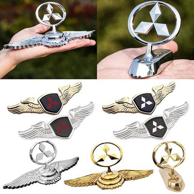 Rvsh5 Insigne Emblème Badge Autocollant Chrome Métal pour Capot Avant de Voiture ASX Lancer Cordia Pajero Outlander Eclipse Galant Mirage