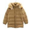With Fur Down Jacket 0 0 Khaki Beige Women Used