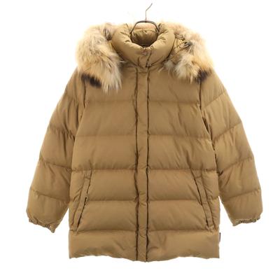 Moncler Med pels Dunjakke 0 0 Khakibezh Kvinder Brugt