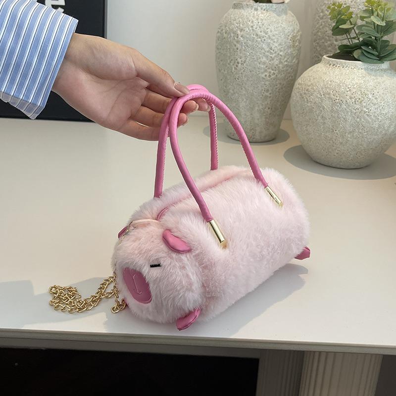 Crossbody Bag Panda Plush Backpack Women's New Cute Capybara Commuter Shoulder Bag