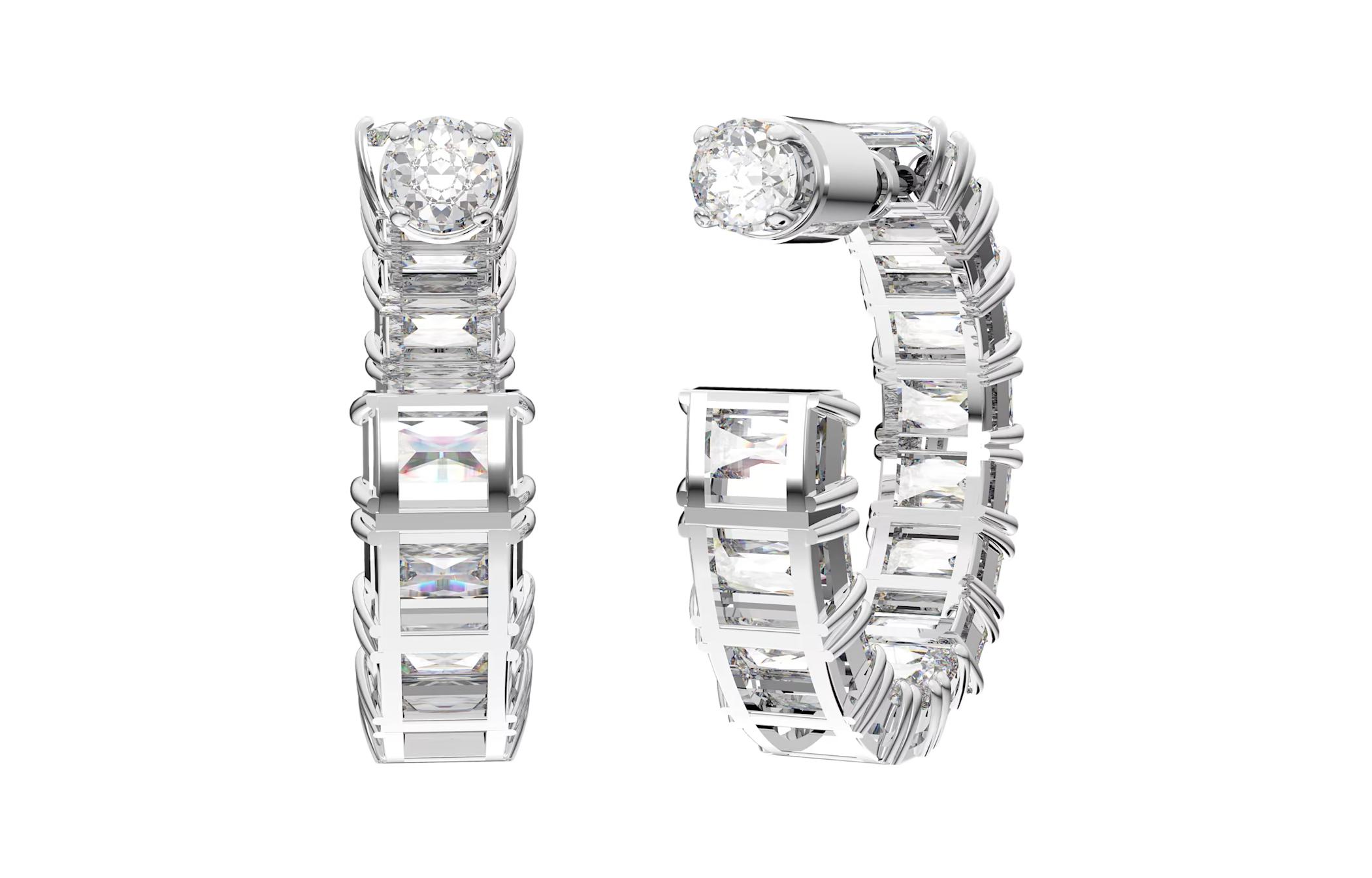 Swarovski Matrix Creolen 5612673 Silver|F white