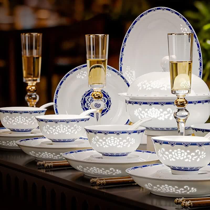 Jingdezhen Blue and White Exquisite Ceramic Rice Bowl
