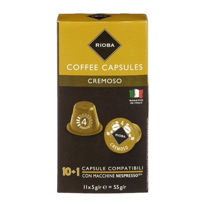 Rioba Cremoso Coffee Capsules (11 capsules)