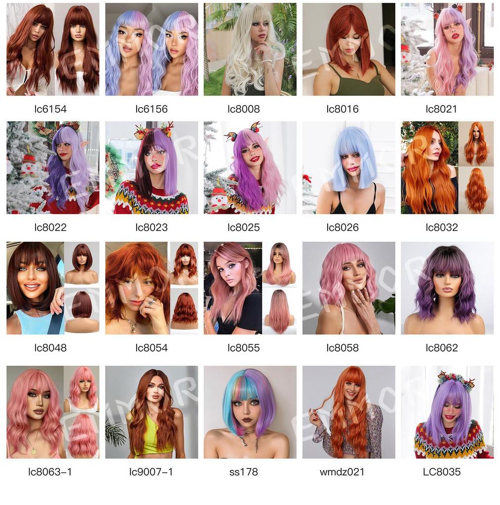 Rose Red Long Cosplay Wig with Bangs - European/American Style, Curly, Realistic, Full Head