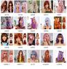 Rose Red Long Cosplay Wig with Bangs - European/American Style, Curly, Realistic, Full Head