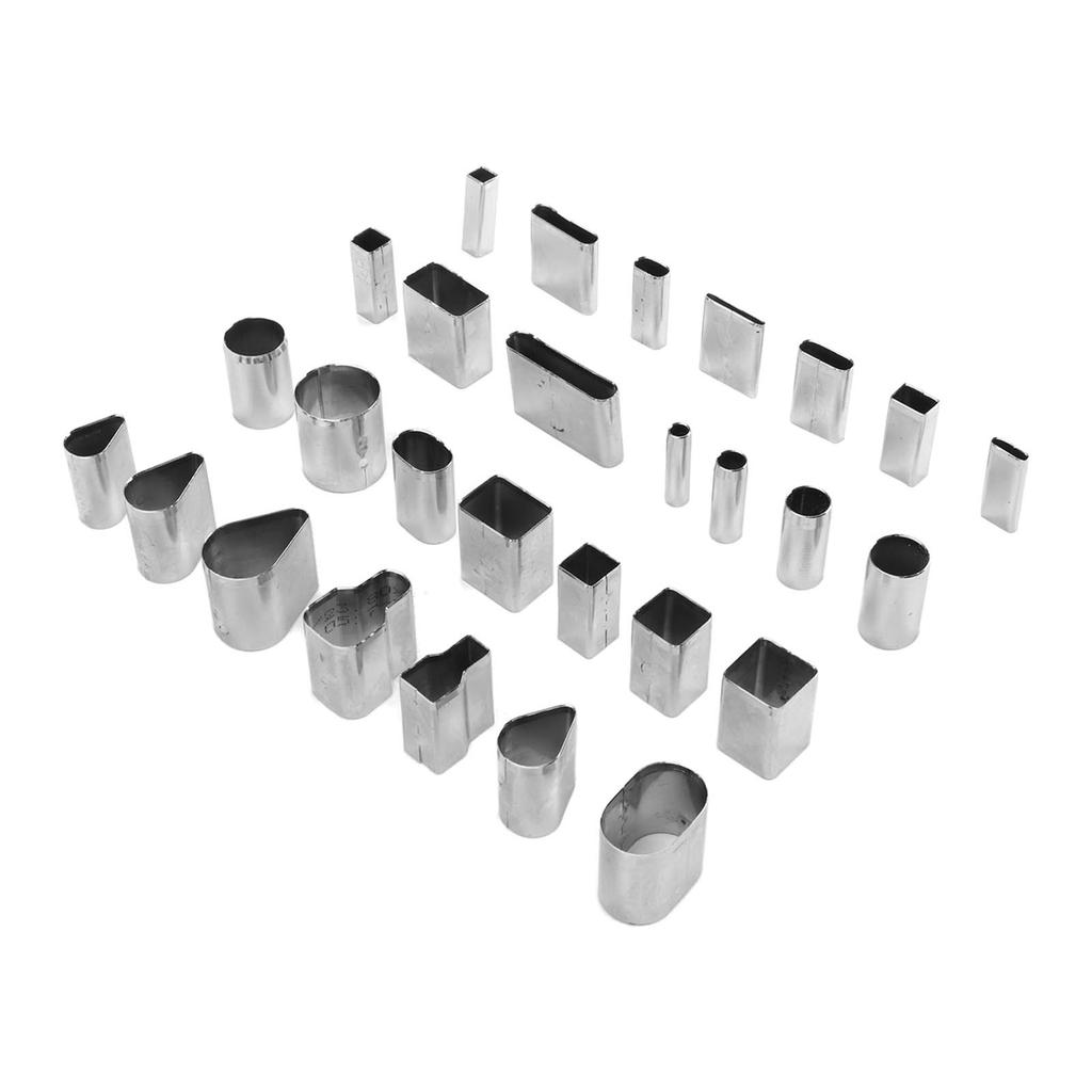 28 Shape Style Hollow Punch Cutter Set Rectangular High Carbon Steel Leather Die Cutter Leather
