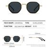 2026 New Men's Premium Polyhedron Sunglasses Retro Sunshade UV Sun Glasses Luxury Brand Designer Punk Popular Metal Eyeglasses