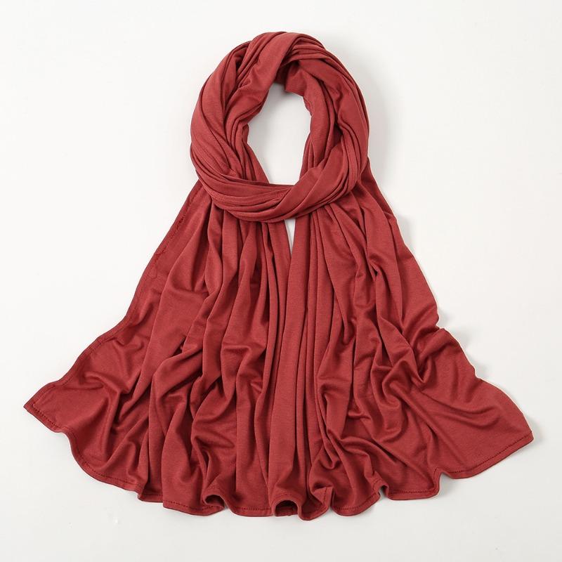 New solid color mercerized cotton sweat cloth headscarf hot-selling monochrome soft scarf YW