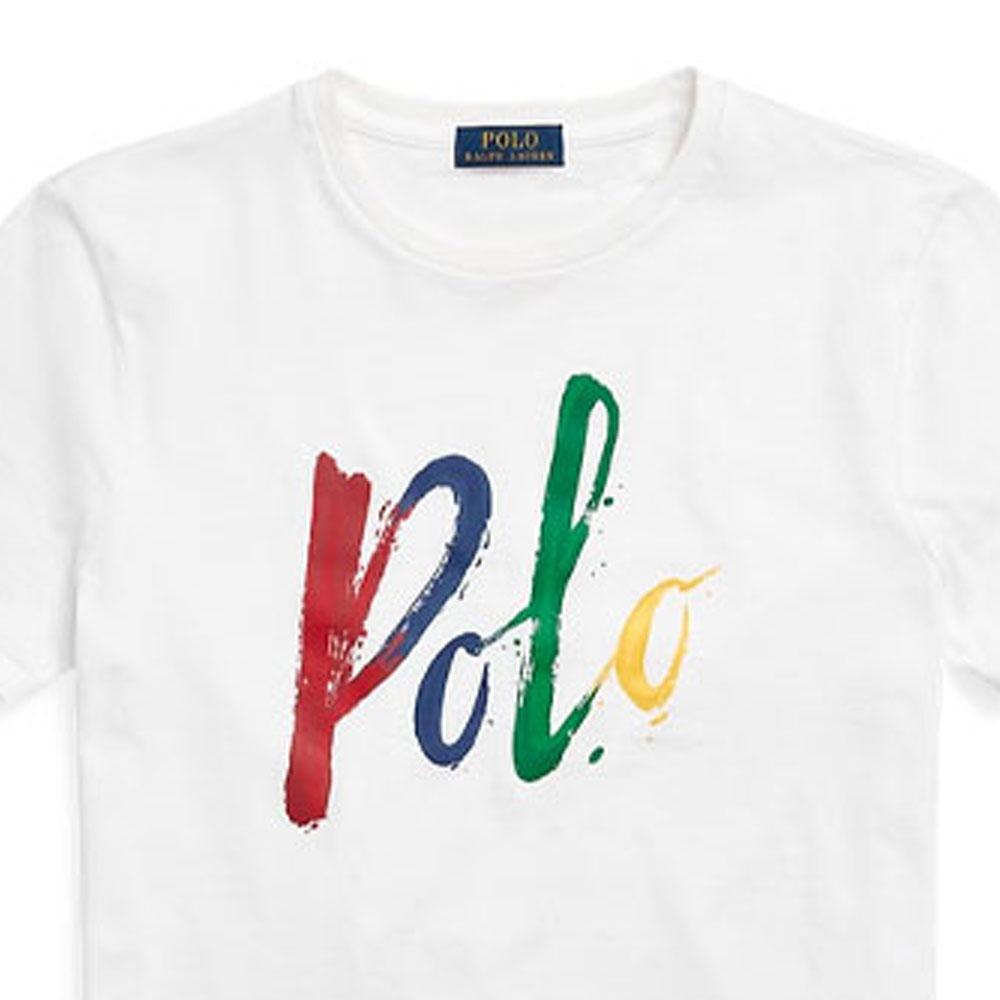 Polo Ralph Lauren SS22 Solid Color Letter Print Crew Neck Short Sleeve T-Shirt Men Tops White MNPOTSH1N821226-100