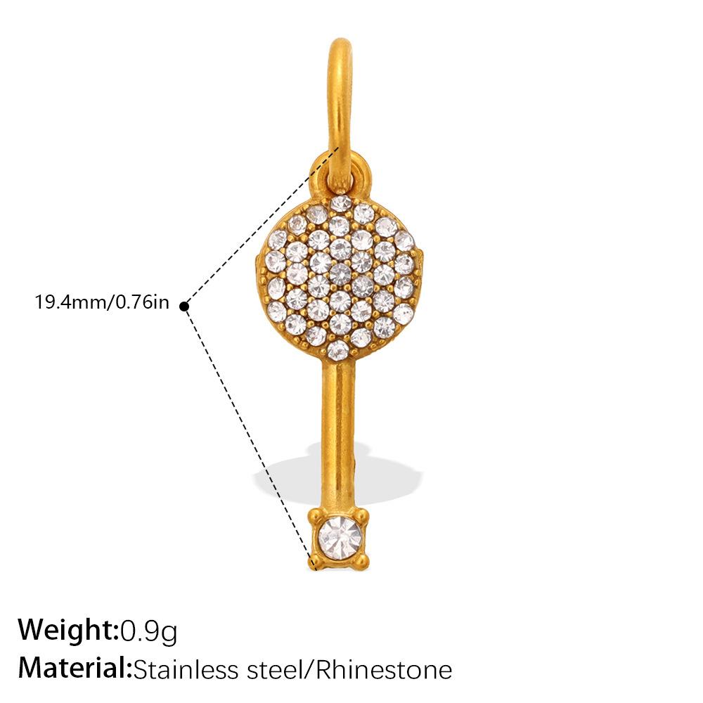 Gold Diamond Key Cross Pendant Multi-Style Personalized Pendant Diy Jewelry Accessories