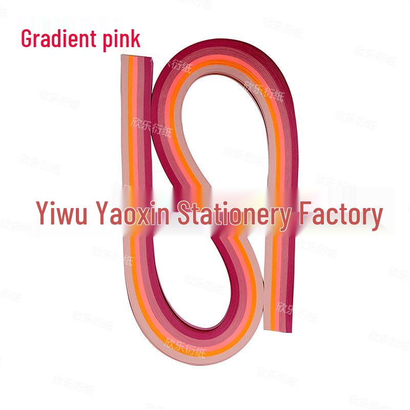 9-Color Gradient 5mm x 54cm Quilling Paper Strips - Handmade Quilling Materials