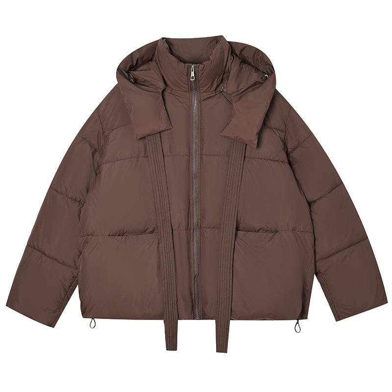 Trendy girl, small down cotton clothes to keep warm in winter, yellow hooded ears jacket design, new bear