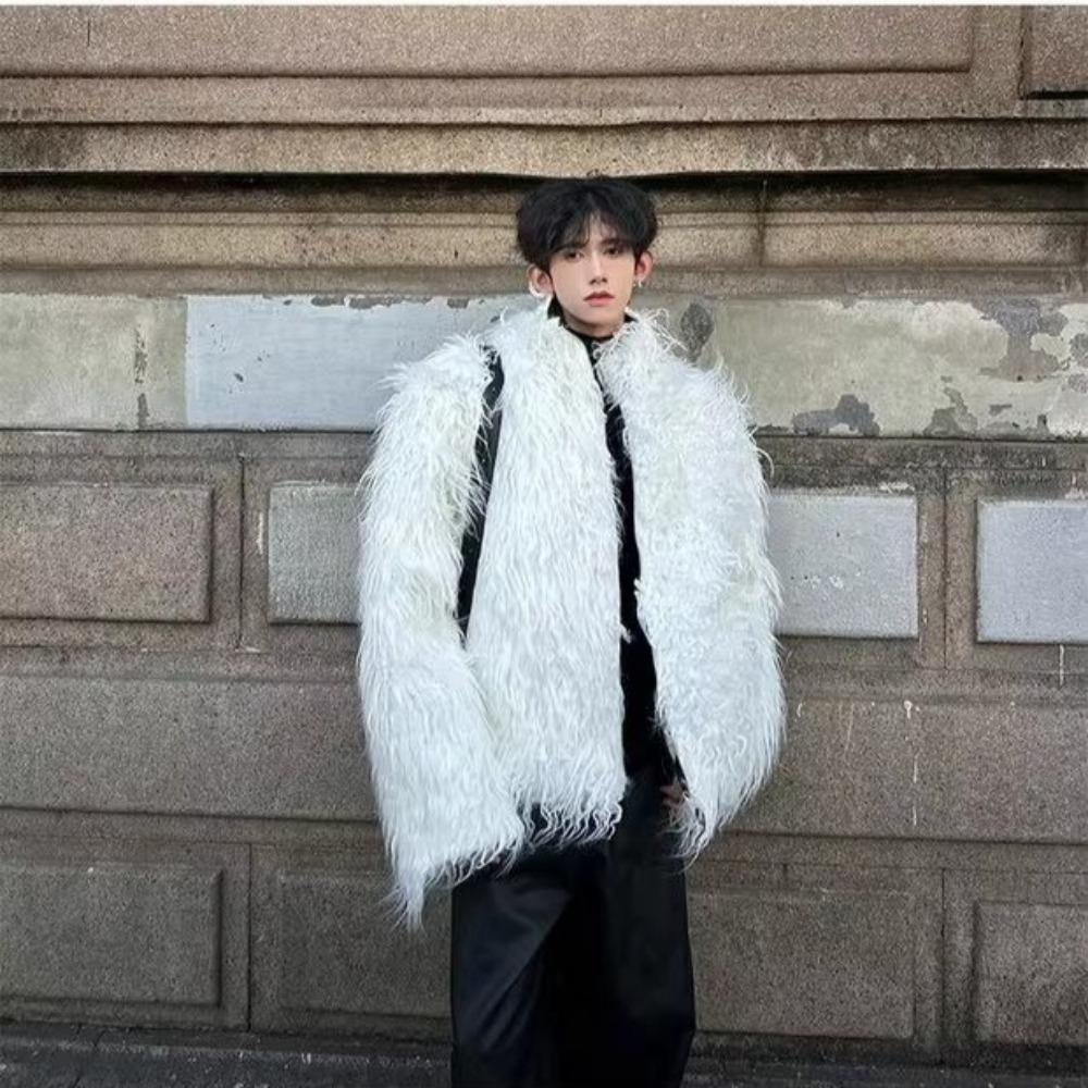 Winter Fashion Show Style Ins Network Celebrity Imitation Mink Fur Men and Women High-end Second-hand Corrugated Long Fur Coat