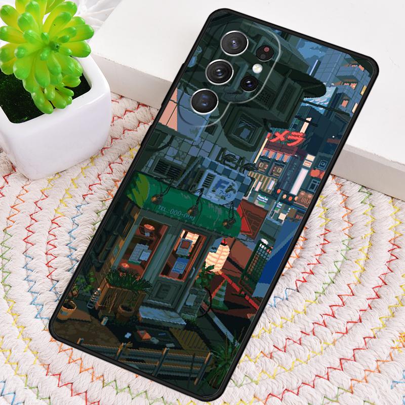 Art Pixel Aesthetic Phone Case for Samsung Galaxy note 10 pro S26 Ultra S23 S24 FE S25 S21 S22 PLUS shockproof Cove