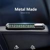 Hidden Car Styling Temporary Parking Card Metal Alloy Texture Auto Phone Number Card Plate Telephone Number Card Car Sticker