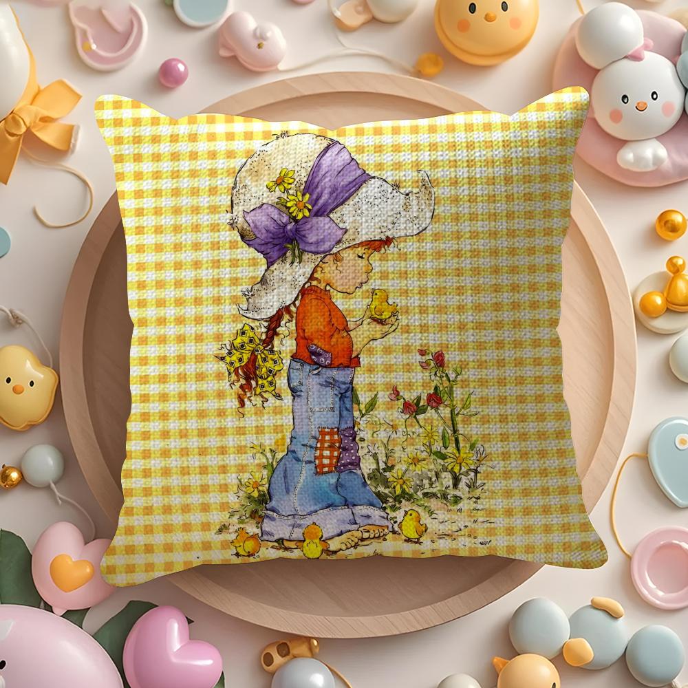 Sweet Anime Baby S-Sarah Kay Pillow Case Sofa Living Room Bedroom Headboard Backrest Cushion Square Cushion
