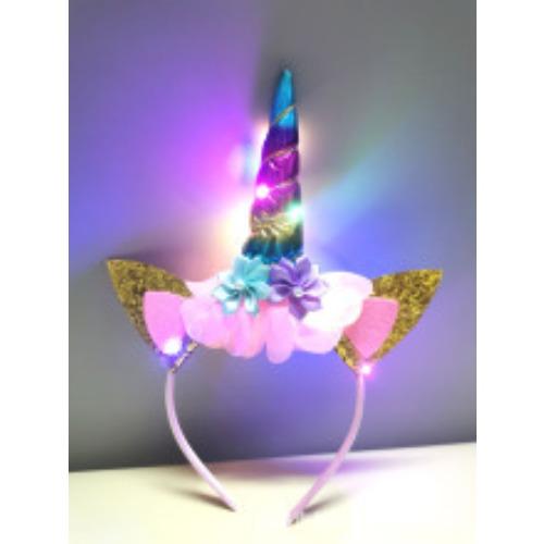 Fascia Luminosa a Forma di Testa di Unicorno LED Halloween Fascia Luminosa Colorata a Forma di Testa di Unicorno Accessori per Feste