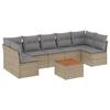 VidaXL Salon de Jardin avec Coussins 8 pcs, Canapés de Terrasse, Ensemble de Meubles de Patio, Mobilier d'Extérieur, Mélange 3255905