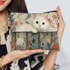 Black Cat Floral Zipper Pouch Durable,Cosmetic Bag, Gift for Sisters, Friends, Cat Lovers | Vibrant Design Makeup Bag Organizer