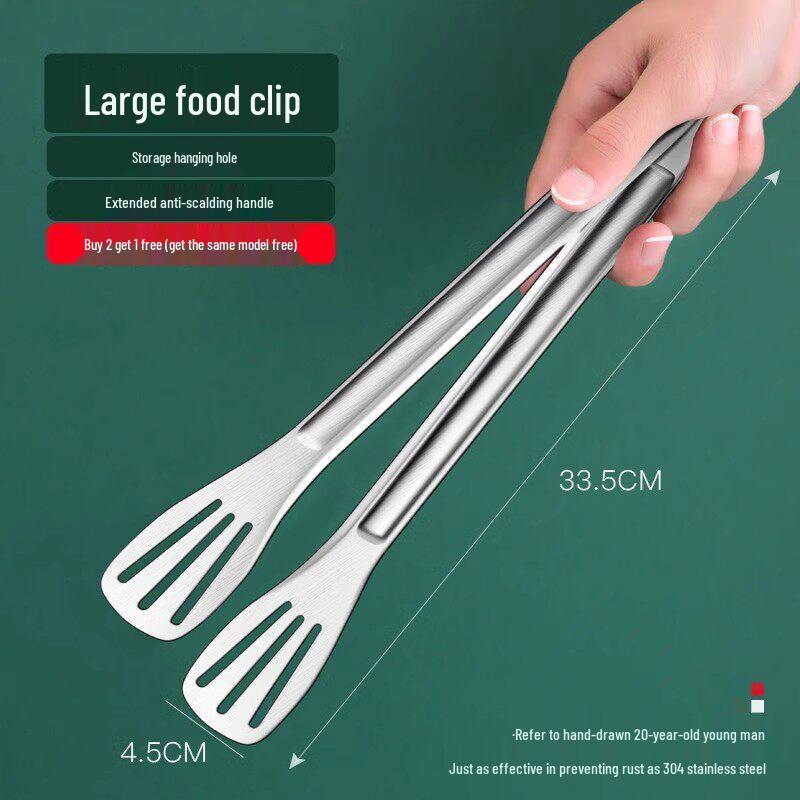 304 Stainless Steel Kitchen Food Tongs