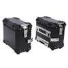 2PCS Motorcycle Side Box 35L Large Capacity Aluminum Alloy Hard Saddlebag with   Lock and Handle Replacement for  