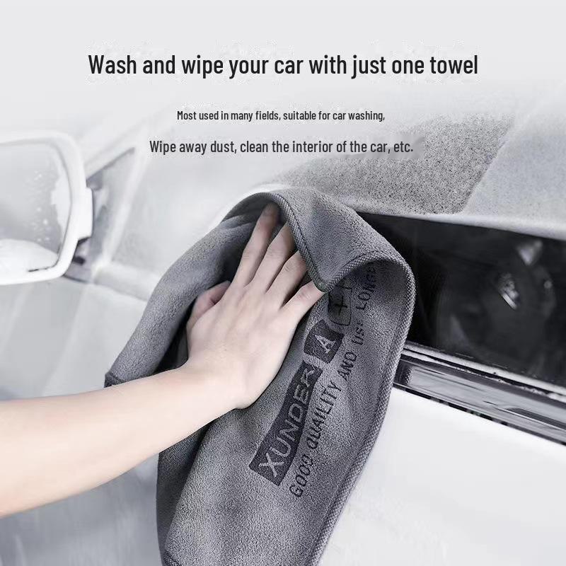 Microfiber Quick-Dry Car Cleaning Towel: High Absorbency & Lint-Free with Logo