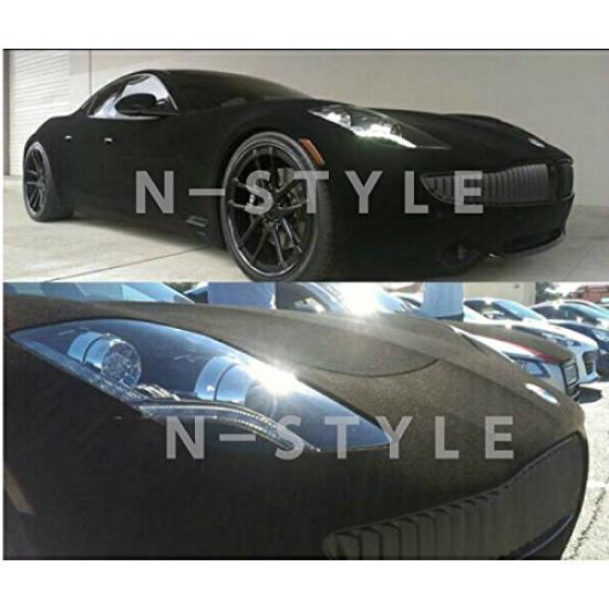 cutting sheet 135cm x 30cm Black for interior use Suede-like