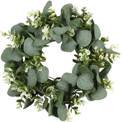 Guirlanda verde artificial para pendurar na parede, decoração de porta de primavera para ambientes internos e externos