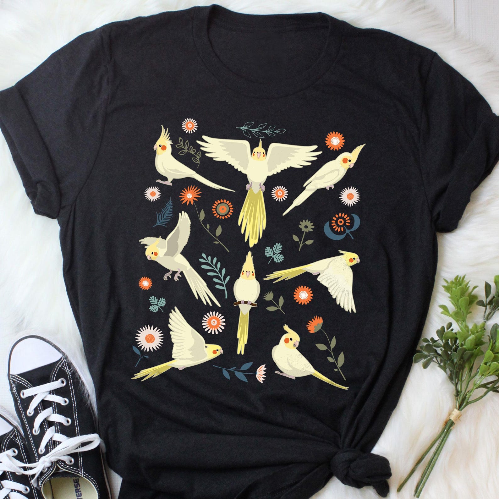 Lutino Cockatiel Shirt, , , Funny Parrot Lover Gift, Cute Bird T-shirt, Funny Cockatiel Tshirt, Pet Tee, Top, Tiel Mom, Bird Dad 100