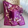 110cm Large Sqaure Scarf Printed Imitation Silk Scarf Women's Hadscarf