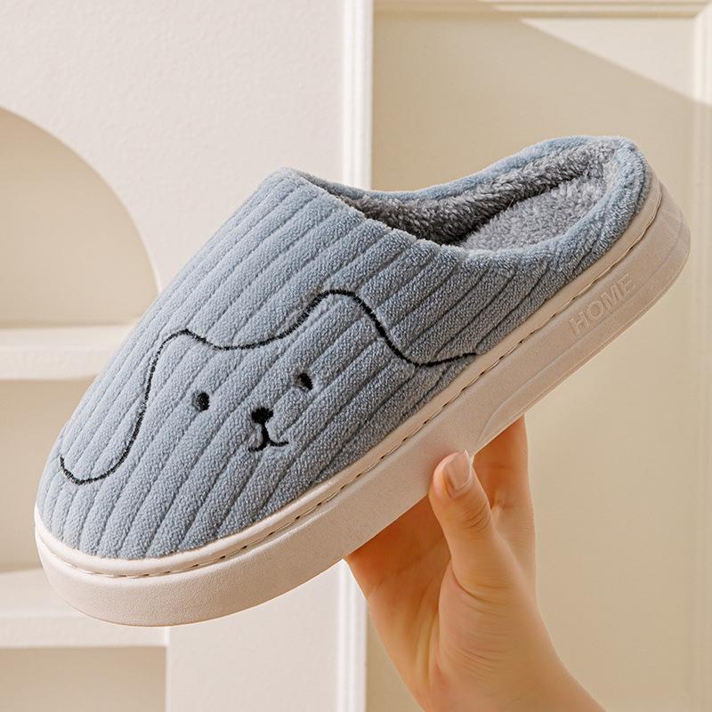 2025 new cotton mop winter home indoor thickened warm non-slip breathable cotton slippers autumn and winter