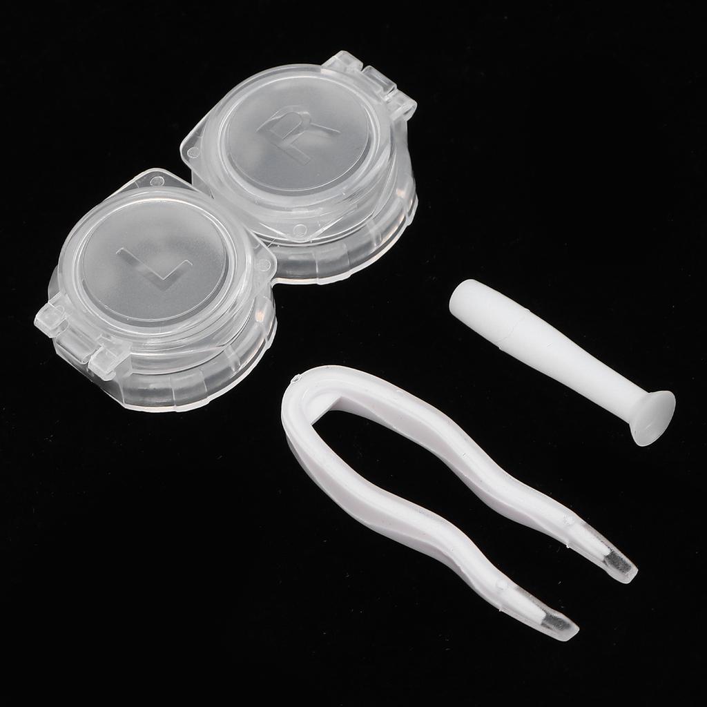 Contact Lens Box Contact Lens Soak Storage Container with Mirror Tweezer Stick Remover Tool