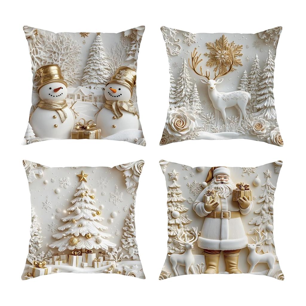 Merry Christmas, Throw Pillow Cover, Winter Holiday, Cushion Cover Sofa Decoration, Christmas Tree