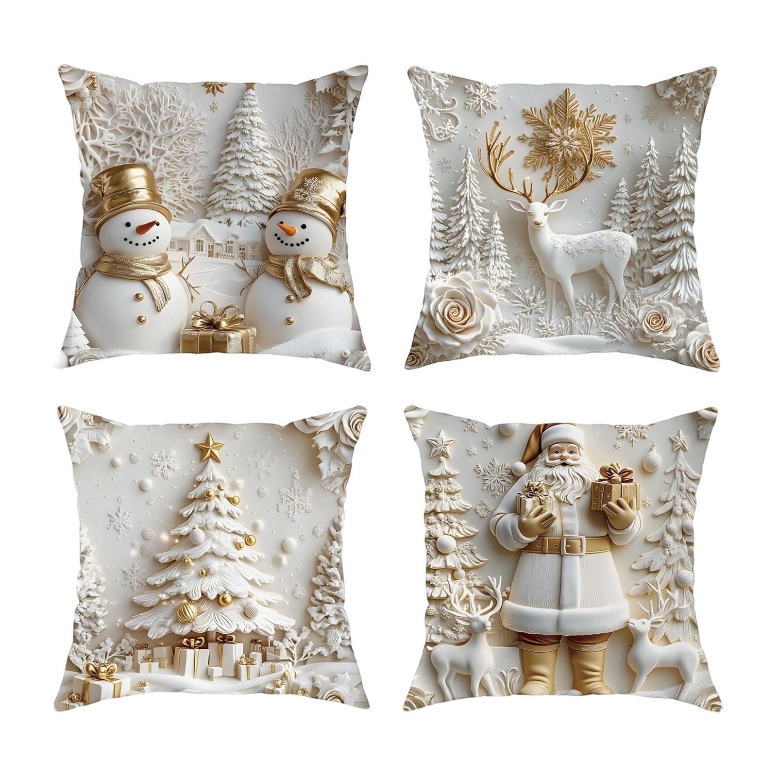 

Merry Christmas, Throw Pillow Cover, Winter Holiday, Cushion Cover Sofa Decoration, Christmas Tree One Size