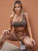 European & American One-Shoulder Sports Bra: Sexy, High-Impact, Back-Enhancing Yoga Wear for Women