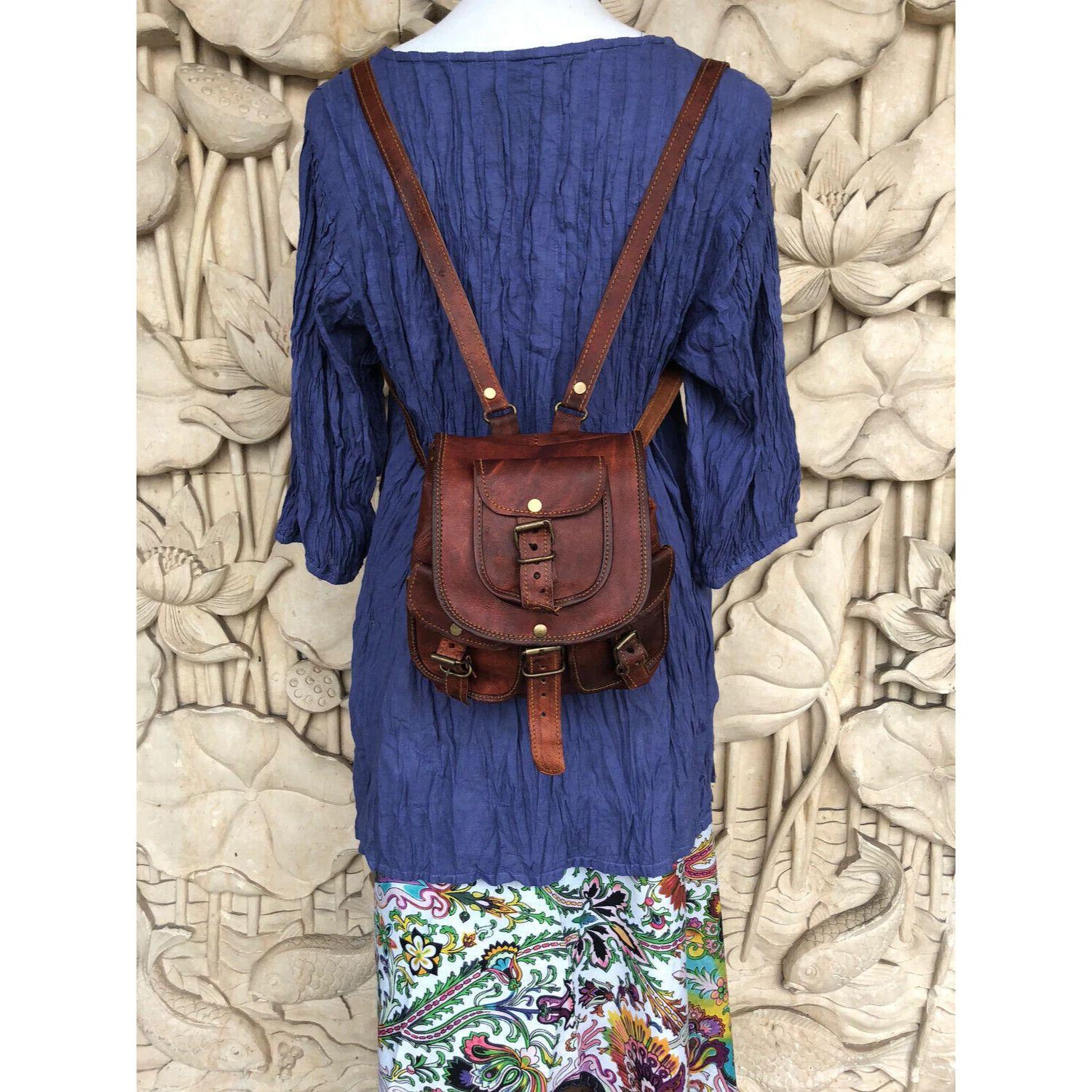 Женский винтажный рюкзак из мягкой кожи — фото 3