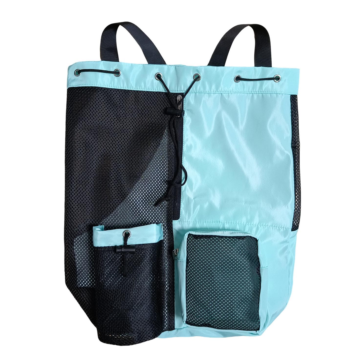 Swimming bag mesh drawstring backpack beach fitness and exercise storage bag