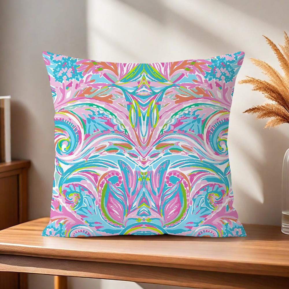 Soft Pillow Case for Sofa Living Room Home Colorful L-Lilly Decor Protective Cover P-Pulitzer Gorgeous Without PillowInsert