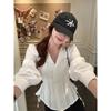 High-end Heavy-duty Pleated White Long-sleeved Shirt for Women in Autumn Waist Slimming Niche Versatile Tops