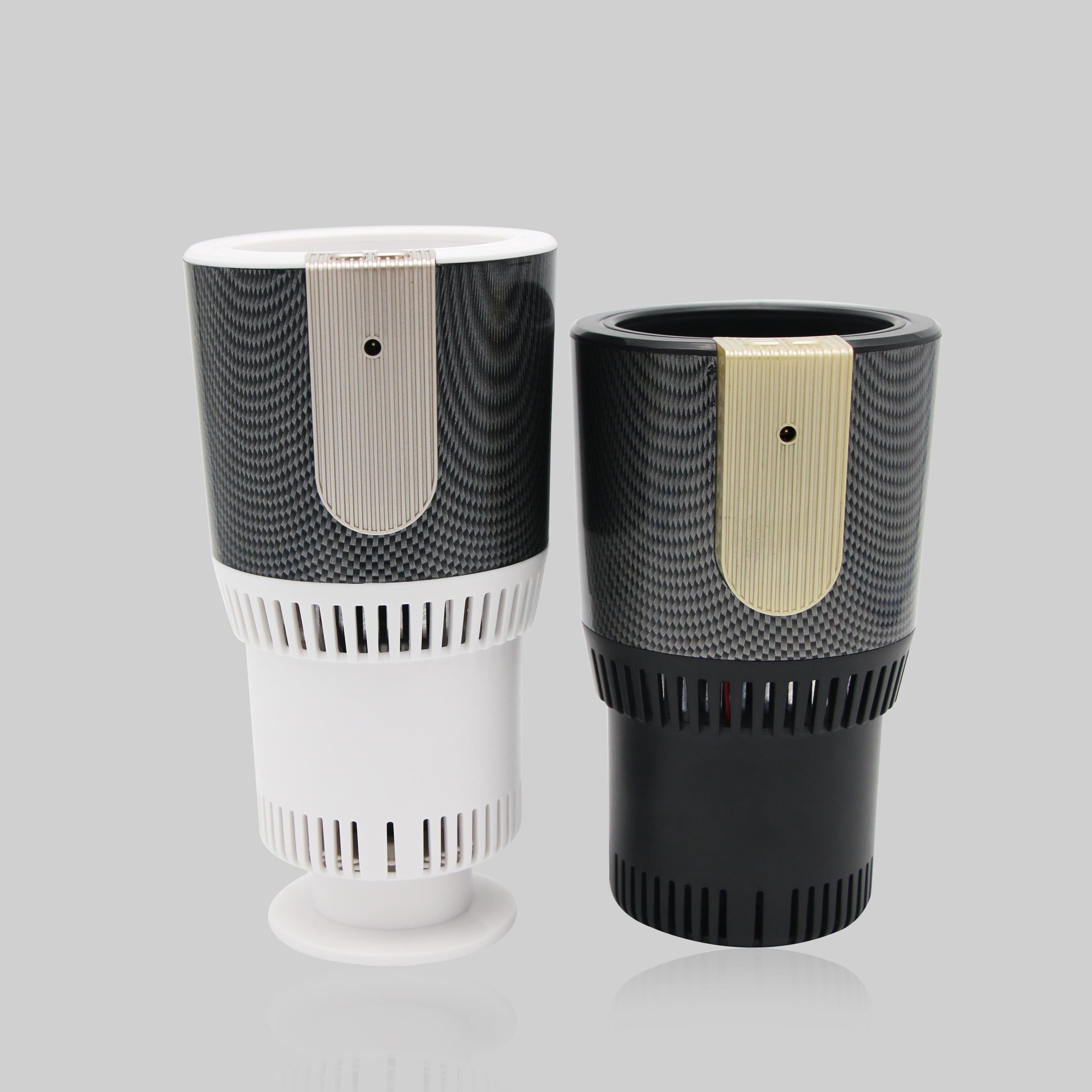 Portable Smart Warmer and Colder Cup Holder Water Beverage Drinking Cool Heat Car Auto Cup Holder Mini Fridge Car Accessories (Black,105*94*165mm) чёрный