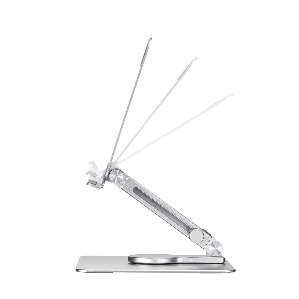 Sanwa Supply Aluminium Tablet-Ständer Arm Silber (Ausziehbarer Typ) PDA-STN65S