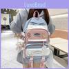 Fashionable Blocked Color Letter Print Student Casual Backpack For School
