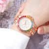 Watch Women'S Fashion Large Dial Colored Diamond Decoration Three-Eye Decoration Women'S Watch