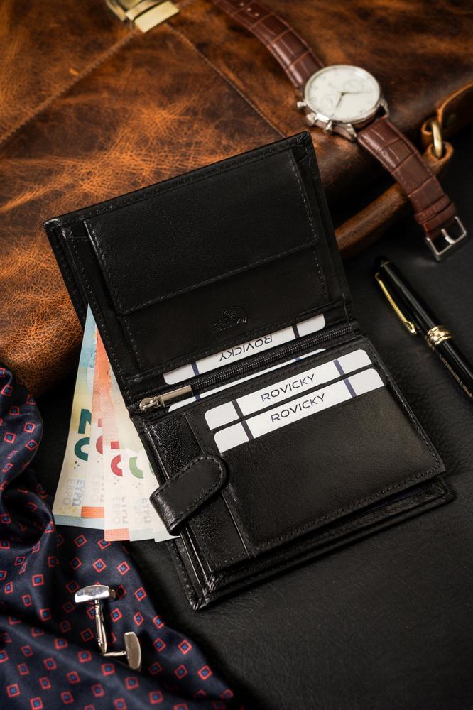 Stylish Men's Leather Wallet Without Clasp - Rovicky