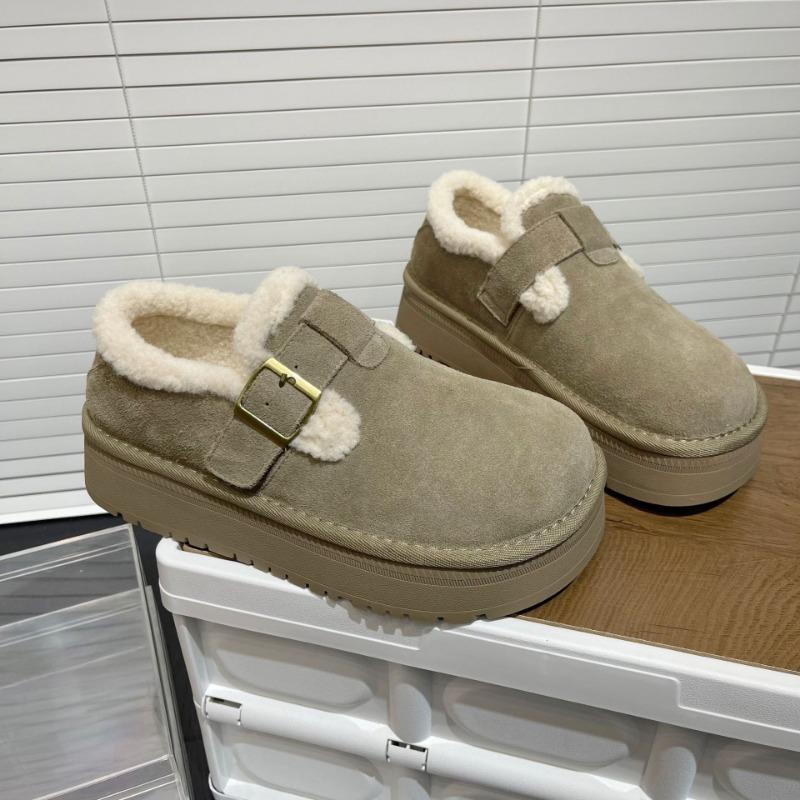 New Bread Shoes Fluffy Shoes Lazy One Pedal Beanie Shoes Boken Cotton Ladyshoes Cotton Shoes Women