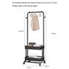 Single-pole Clothing Rack Metal with Wheels Floor-standing Clothes Hanger Easy Installation Clothes Drying Rack Laundry Room