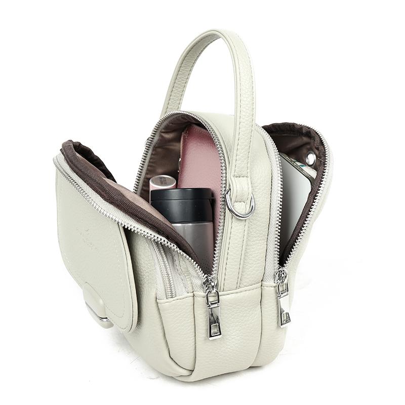 Mobile Phone Bag Mother Bag Large Capacity Multi-Layer PU Shoulder Crossbody Bag