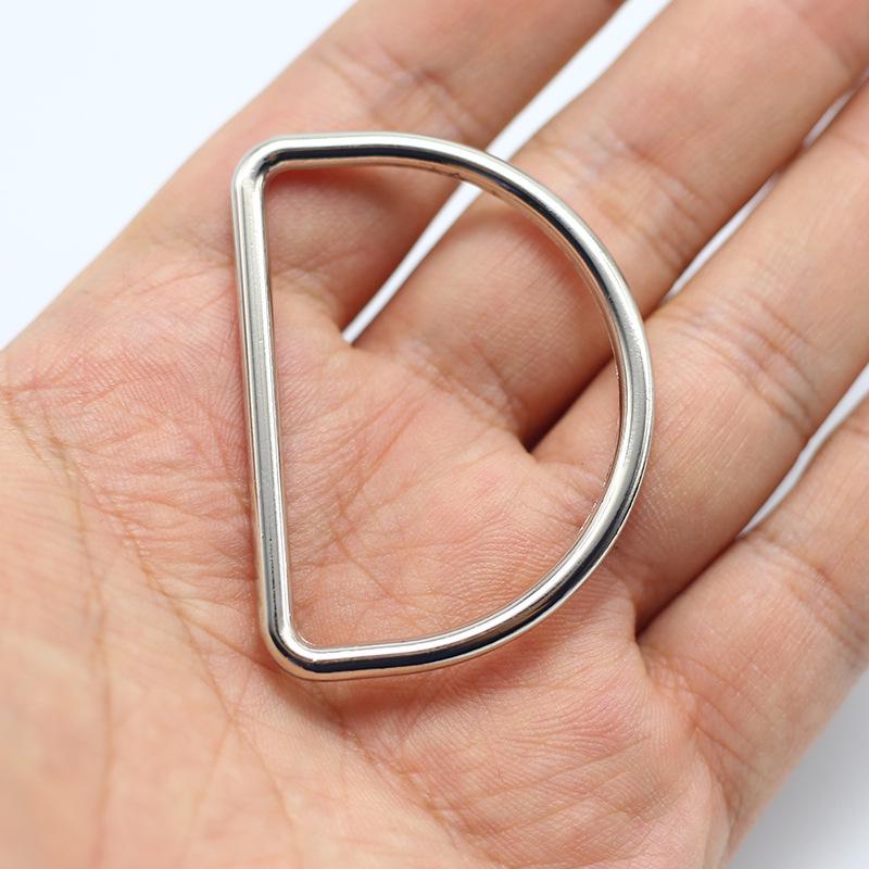 Electroplated Alloy D-Ring Strap Connector and Half-round Shoulder Bag Buckle