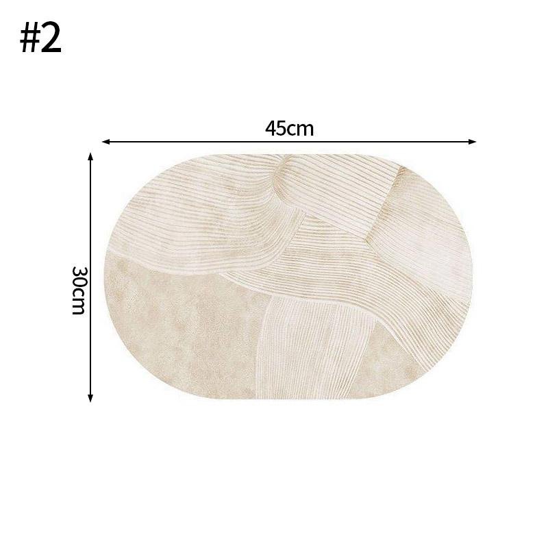 Faux Leather Placemats Oval Shape Cup Tableware Placemat Dining Table Coaster Non-slip Cup Pad Home Decor Dishes Mats