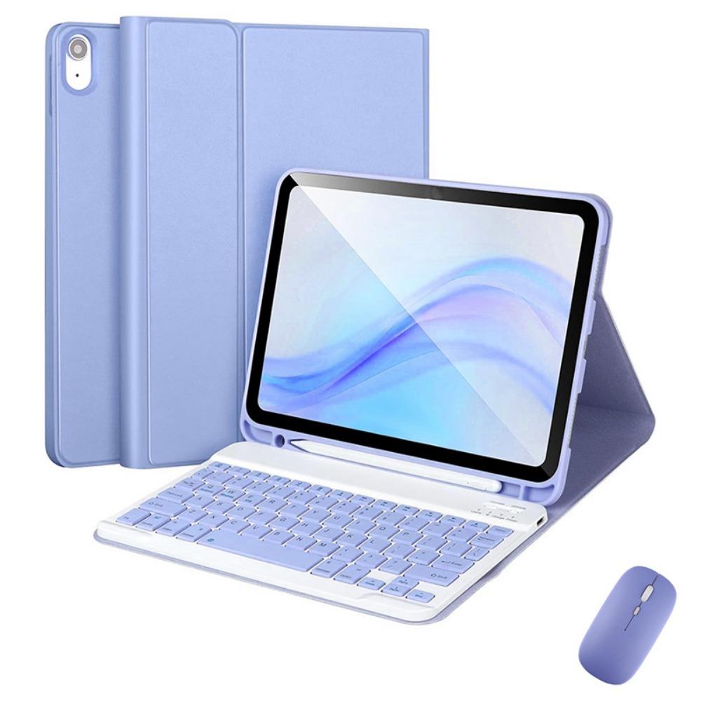 Lederhülle für iPad 10. Generation 10,9 Zoll Tablet mit magnetischer Tastatur und Stifthalterung Abnehmbare Abdeckung